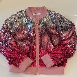 H&M Pink and Silver Sequin Jacket
